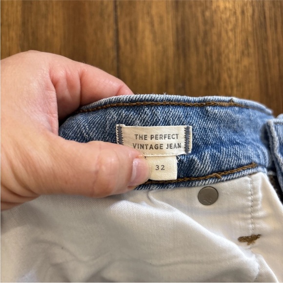 Madewell Jeans Womens Size 32 The Perfect Vintage Jean Distressed Blue - Picture 7 of 11
